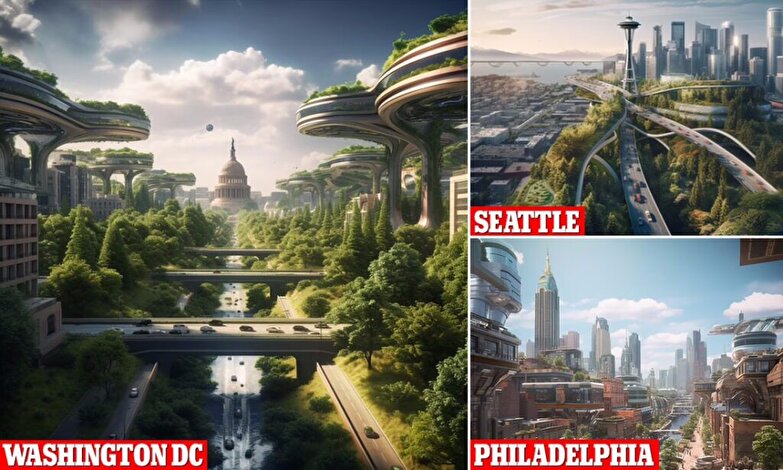 پیش بینی هوش مصنوعی از آینده  چند شهر آمریکایی